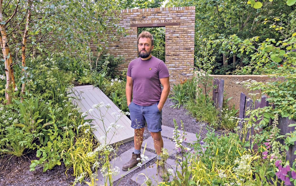 Paul Hervey-Brookes in his ‘brownfield garden’ at Chelsea - Heathcliff O’Malley