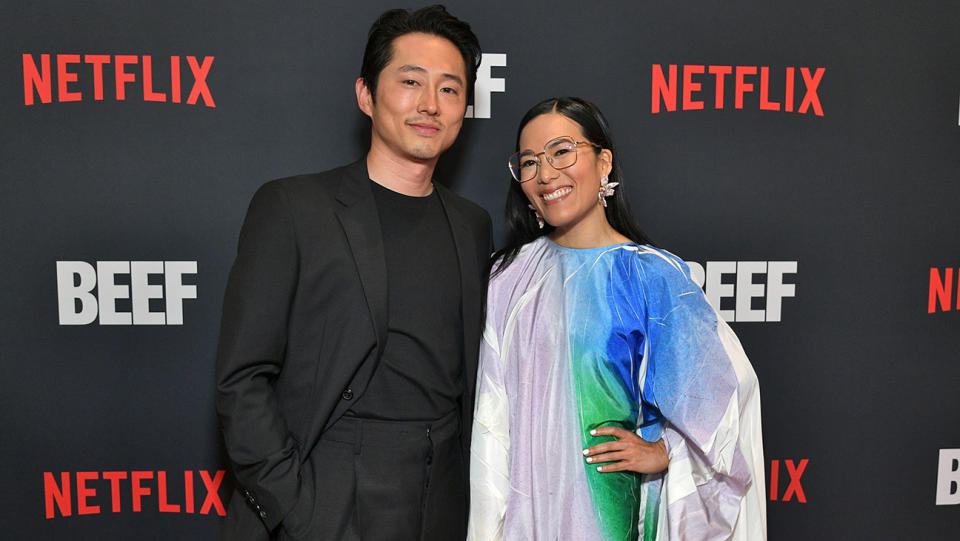 Steven Yeun and Ali Wong attend Netflix's Los Angeles premiere of 'BEEF'