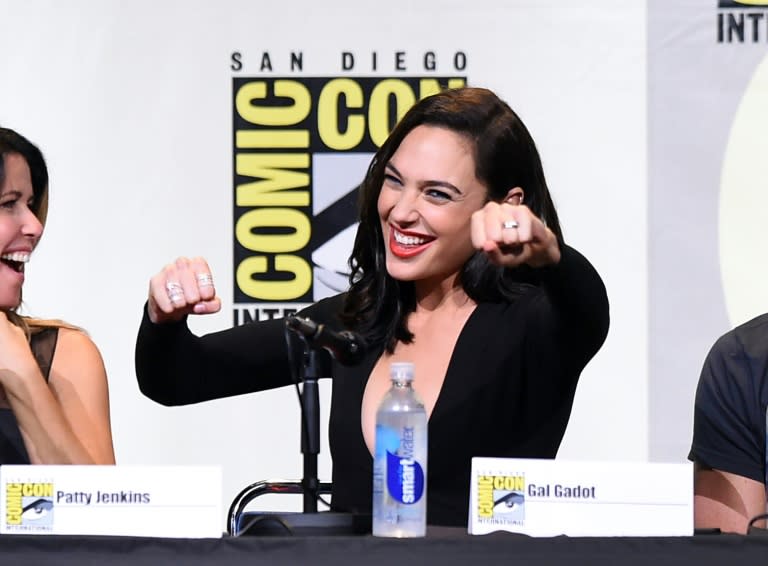 Actress Gal Gadot attends the Warner Brothers presentation during Comic-Con International 2016, at San Diego Convention Center in California, on July 23