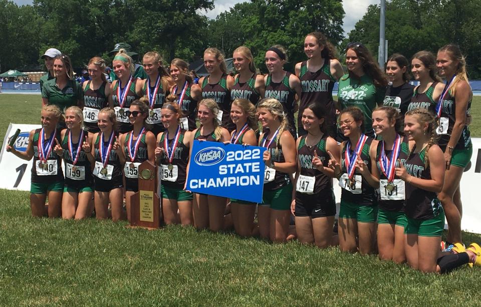 Bishop Brossart won the 1A girls title during the KHSAA 1A state track and field championships June 2, 2022, at the University of Kentucky.