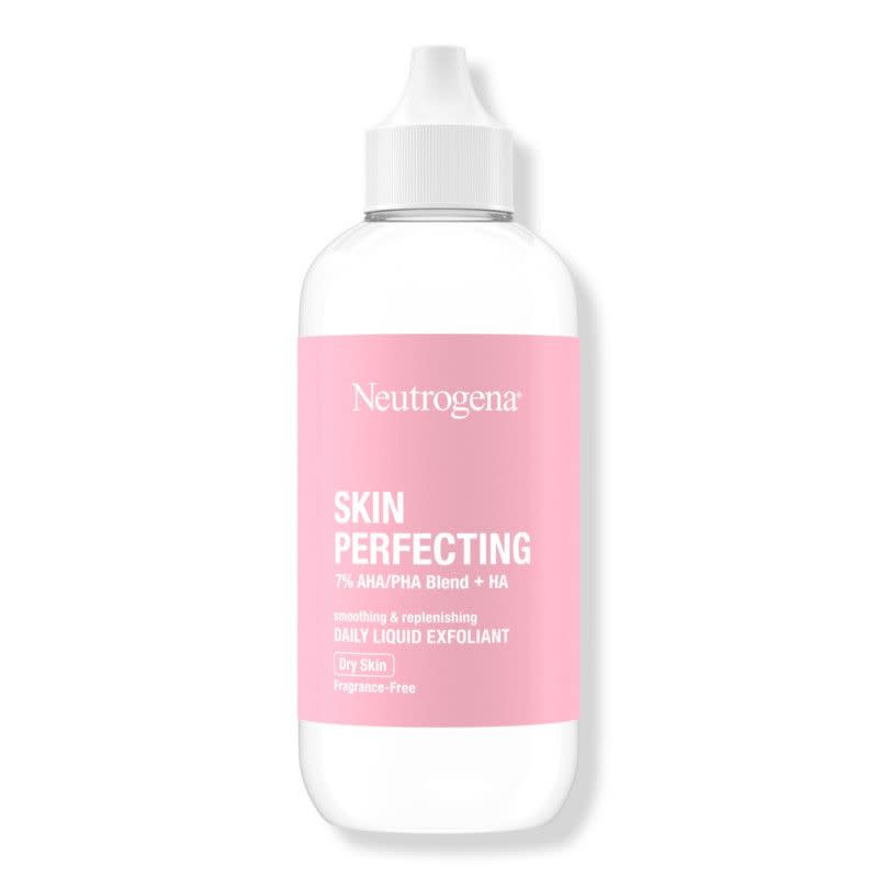 2) Neutrogena Skin Perfecting Daily Liquid Exfoliant, Dry Skin