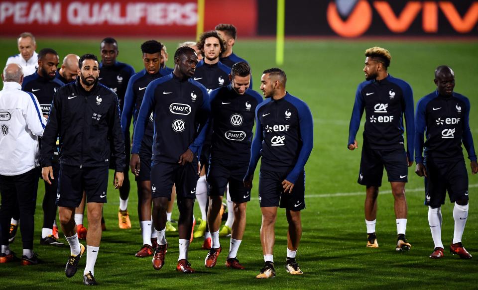 Les Bleus à l’entraînement à Sofia