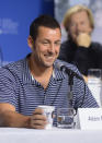 Comedian Adam Sandler took it upon himself to wake up the sleepy press at the "Hotel Transyvania" press conference with a joke about buzzy fest film, "The Master," an epic drama reportedly about Scientology. "What, did you guys just see 'The Master' or something?" he asked. "Wake up!"