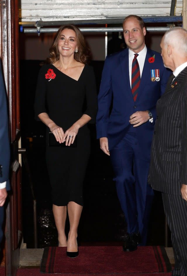 The couples attended the Royal British Legion Festival of Remembrance on Saturday.