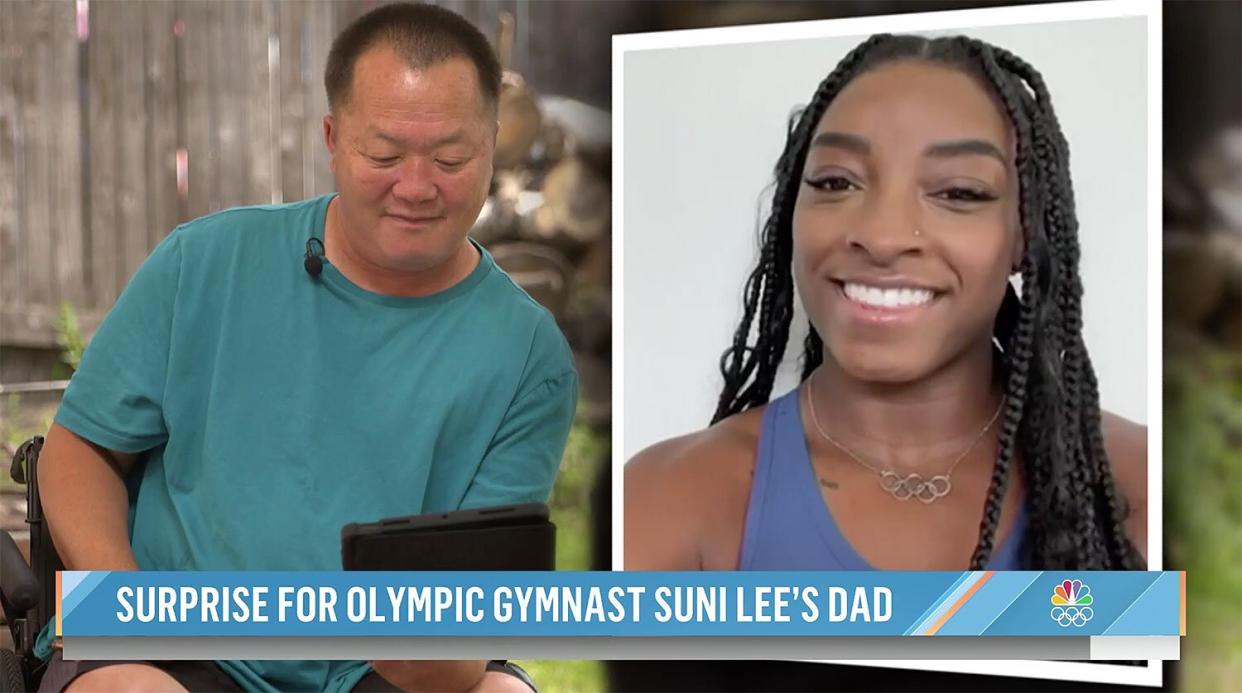 Simone Biles Gets Teammate Suni Lee's Father a Special Gift