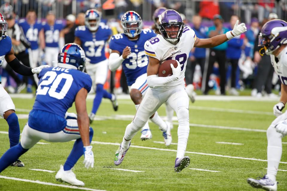 Will Justin Jefferson and the Minnesota Vikings beat the New York Giants in the NFL playoffs?