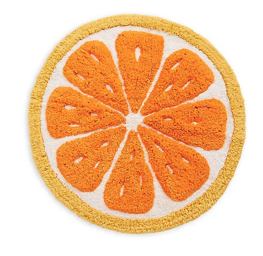 Martha Stewart Whim Lemon Round Bath Mat. Image via The Bay.