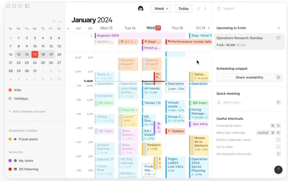 Notion推出自有行事曆服務，支援與Google Calendar、Google Meet及Zoom連動