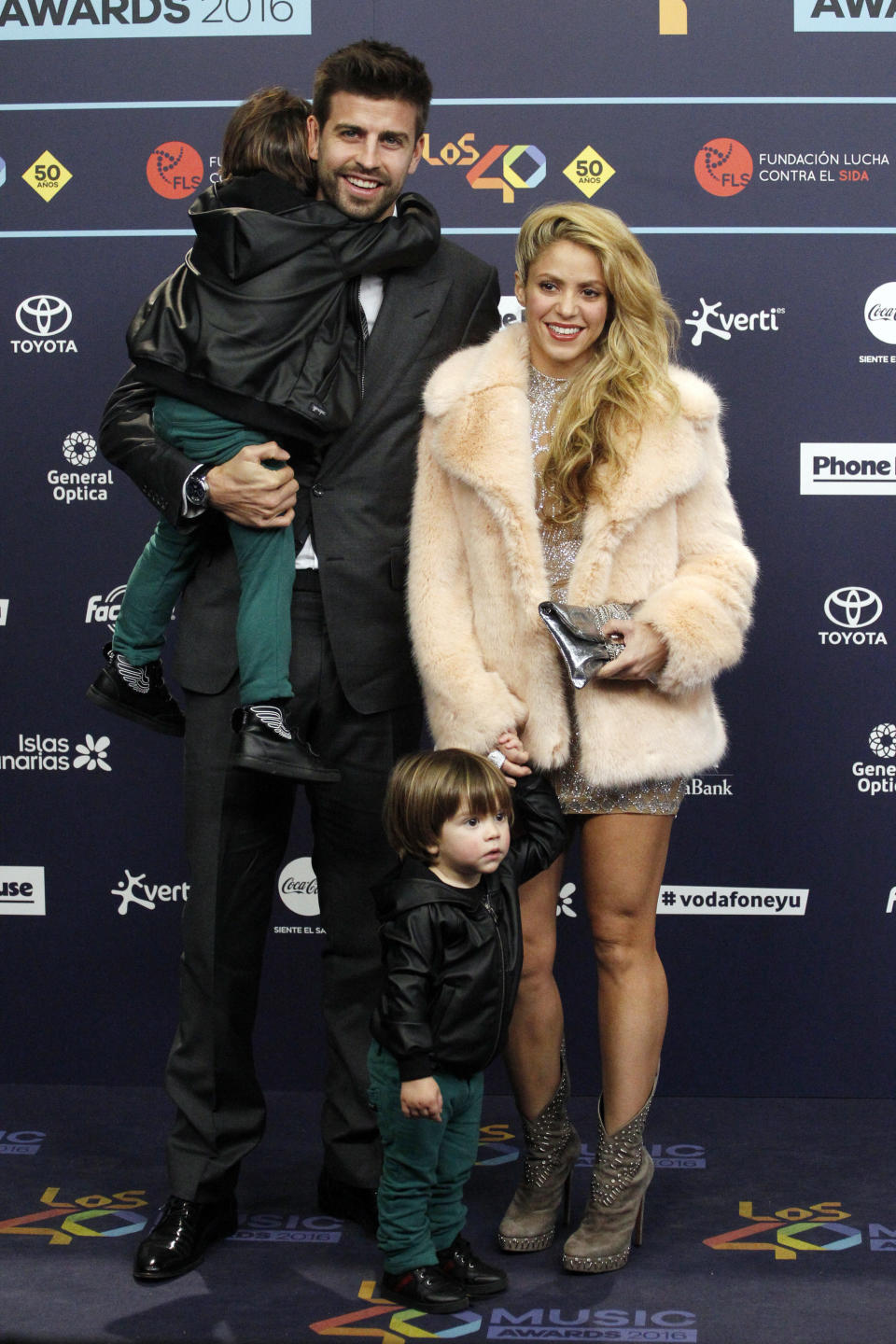 Shakira's two sons are named Milan and Sasha. (Photo: Europa Press Entertainment via Getty Images)