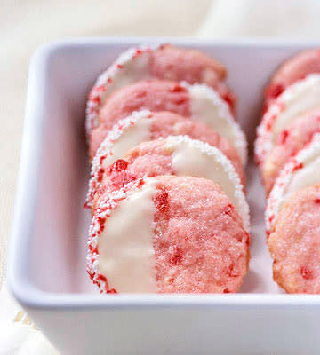 White-Chocolate Cherry Shortbread