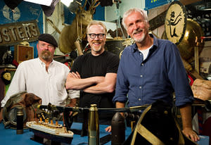 Jamie Hyneman, Adam Savage and James Cameron | Photo Credits: Don Feria/Discovery Channel