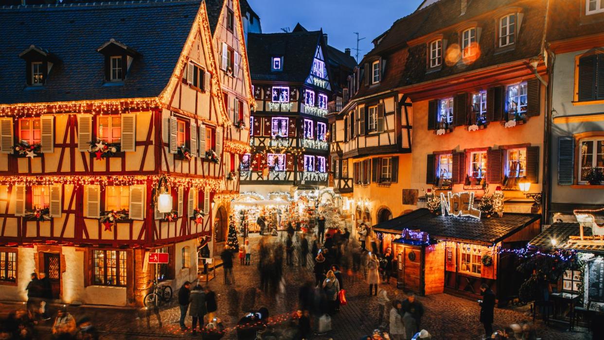 christmas time in colmar, alsace, france