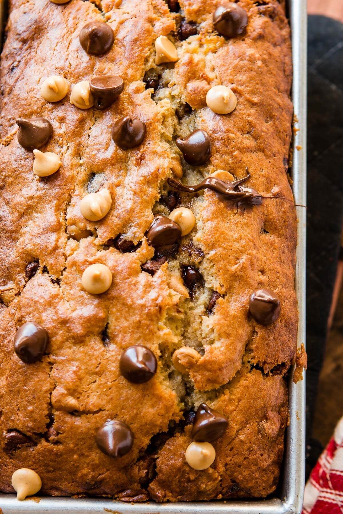 <a href="https://ohsweetbasil.com/peanut-butter-banana-bread/" target="_blank" rel="noopener noreferrer"><strong>Get the Peanut Butter Banana Bread recipe from Oh Sweet Basil</strong></a>