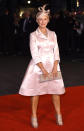 Who says you can’t wear a fascinator on the red carpet? Mirren certainly looked badass in her blush pink number, which she teamed with a Suzannah dress. <i>[Photo: Rex]</i>