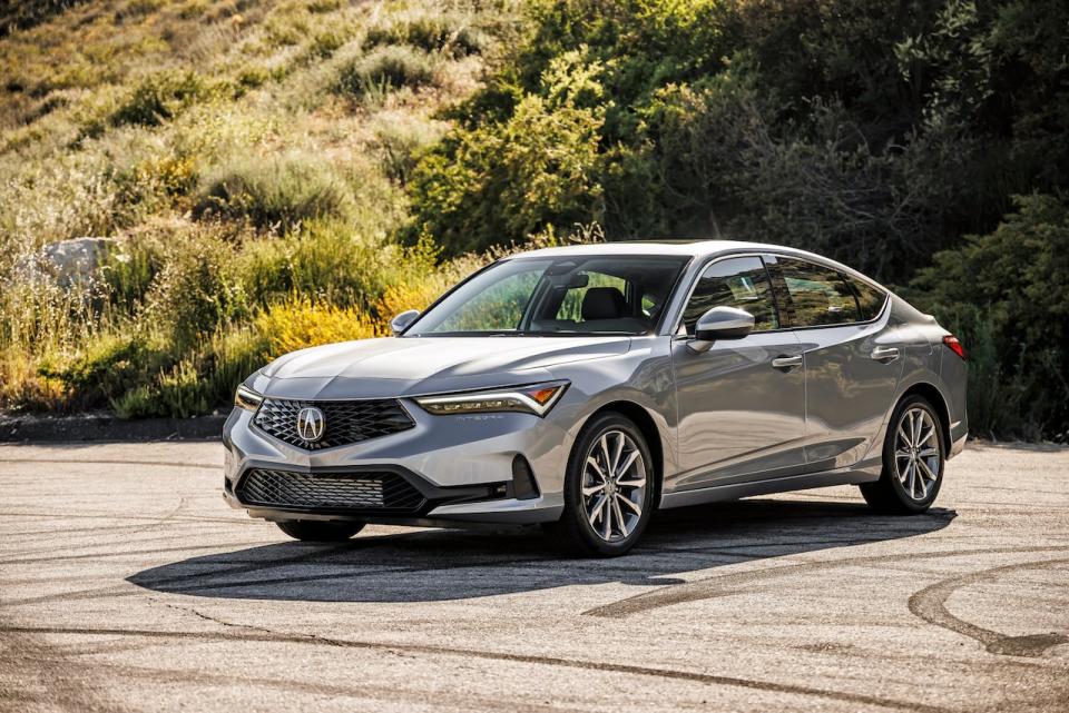 This photo provided by Honda shows the 2023 Acura Integra, a compact sedan that revives a nameplate last seen in the early 2000s. 