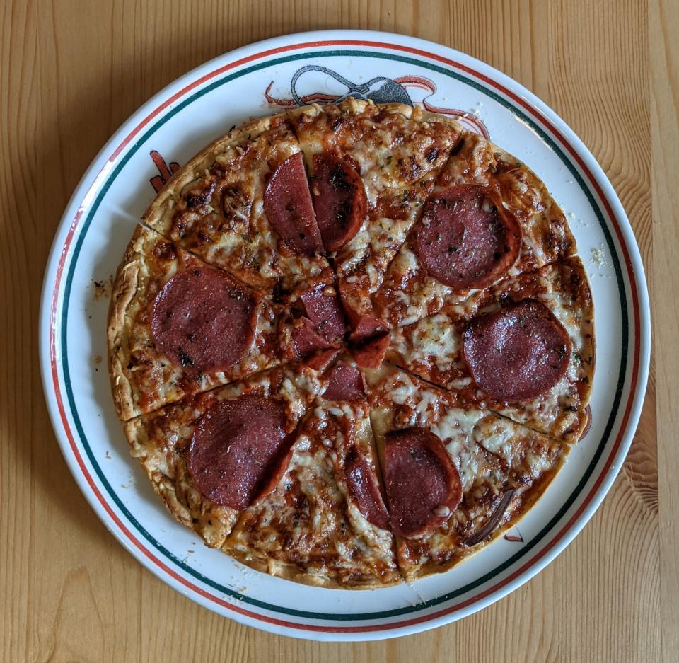 Die Salami-Pizza von Wagner. 