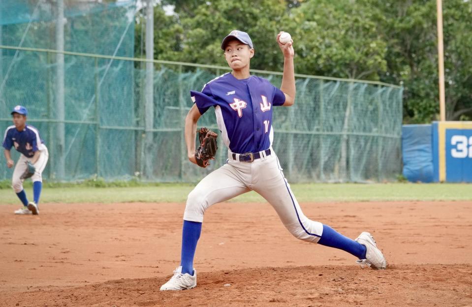 中山王牌鄭右宏完封長安。（學聯提供）