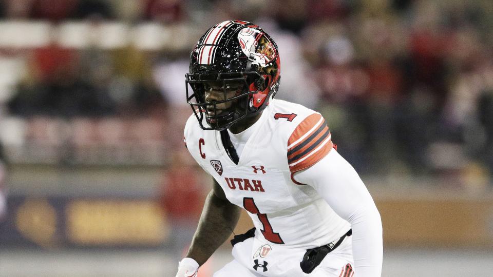 Utah cornerback Clark Phillips III lines up for a play during game against Washington State, Thursday, Oct. 27, 2022, in Pullman, Wash. Phillips was the highest-ranked player to ever sign with the Utes coming out of high school; now he is taking his considerable talents to the NFL. | Young Kwak, Associated Press