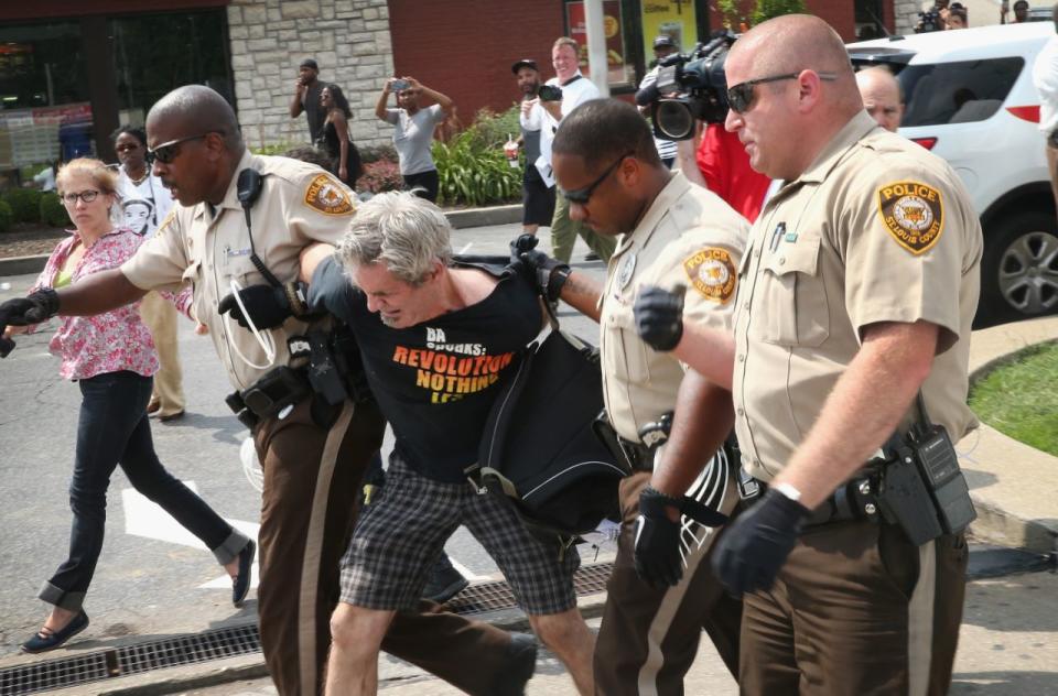 Dramatic images from the 2014 Ferguson protests sparked by the police shooting of Michael Brown