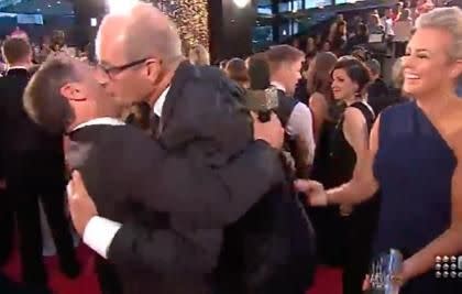 Kochie and Karl got close, very quickly! Photo: Channel 9.