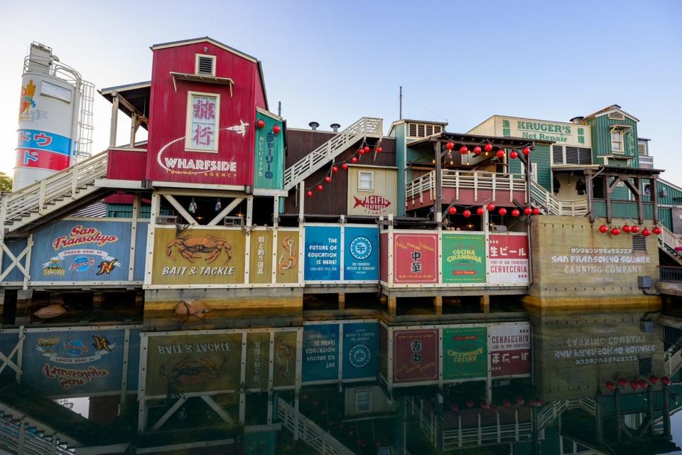 San Fransokyo Square at Disney California Adventure Park in Anaheim, Calif., features sights, shopping and splendid cuisine inspired by Walt Disney Animation Studios’ Academy Award®-winning “Big Hero 6.” This reimagined area at Disneyland Resort transports guests to the not-too-distant future, in a fictional mash-up of two iconic cities – San Francisco and Tokyo. (Richard Harbaugh/Disneyland Resort)