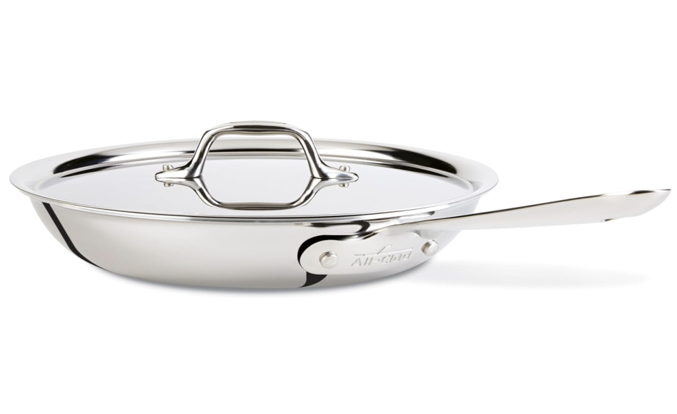 
All-Clad D3 Fry Lid Dishwasher Safe Stainless Steel Cookware Pan, Silver, 10 Inch. (PHOTO: Amazon Singapore)