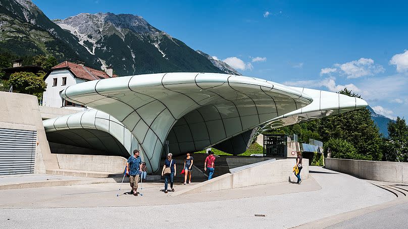 Die Hungerbergbahn in Innsbruck, Österreich.