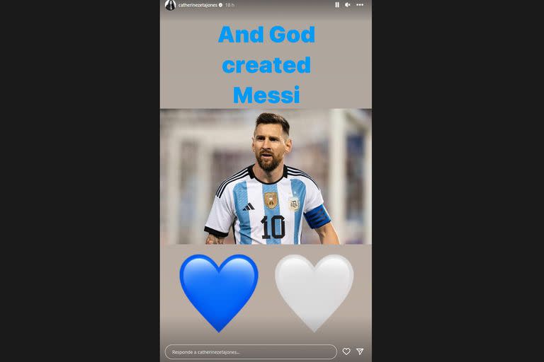 Catherine Zeta-Jones y sus posteos mostrando su admiración por Messi