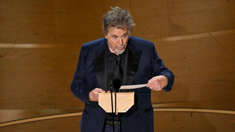 Al Pacino caused quite a stir during the 2024 Oscars on Sunday when the actor seemed to skip over announcing all 10 of the Best Picture nominees and went straight into announcing the winner. Rob Latour/Shutterstock