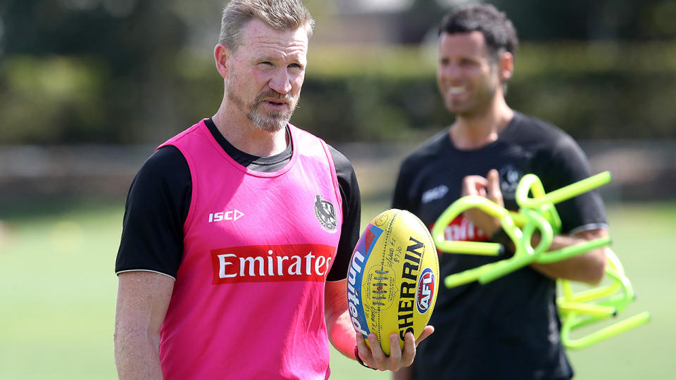 Magpies coach Nathan Buckley has admitted his response to Heritier Lumumba's racism complaints was 'dismissive'.. (Photo by Jono Searle/Getty Images)