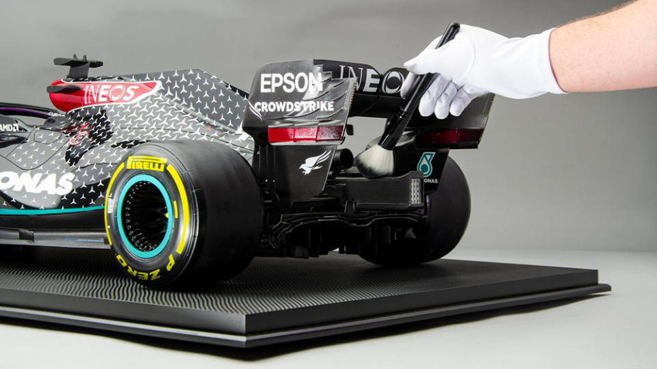 Amalgam Collection's 1:4 scale recreation of Lewis Hamilton’s Mercedes-AMG F1 W11 EQ Performance Formula 1 car