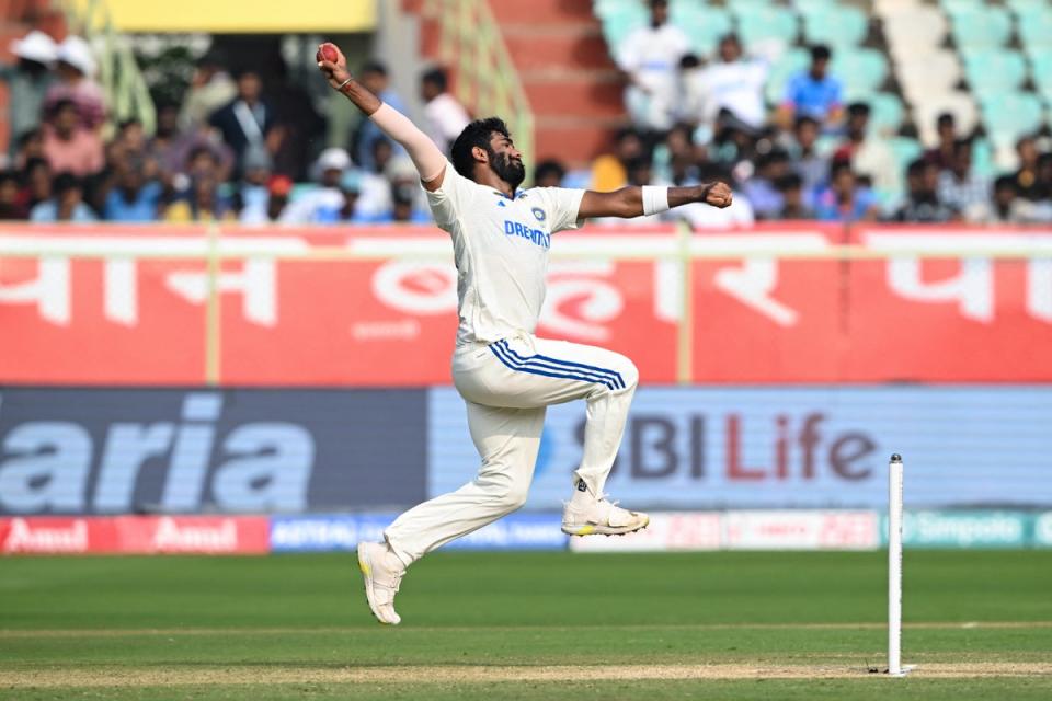 Bumrah has an unorthodox and unique bowling action (AFP via Getty Images)