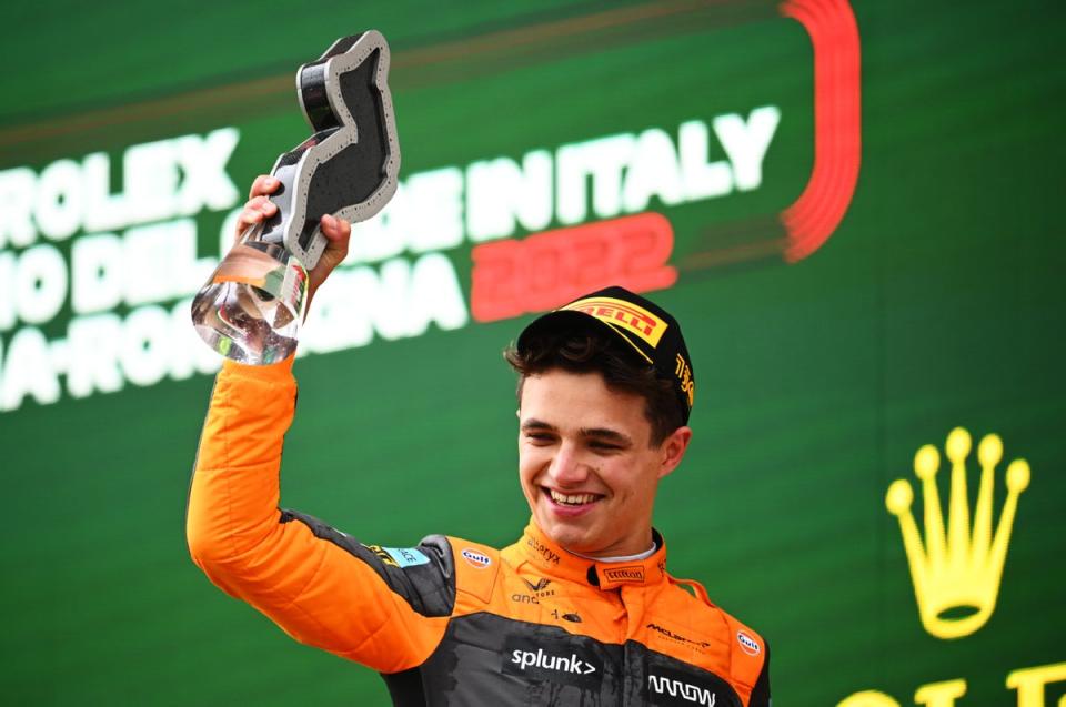 Norris finished on the podium at Imola in 2021 and 2022 (Getty Images)