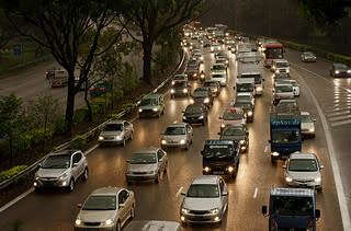 cars in traffic