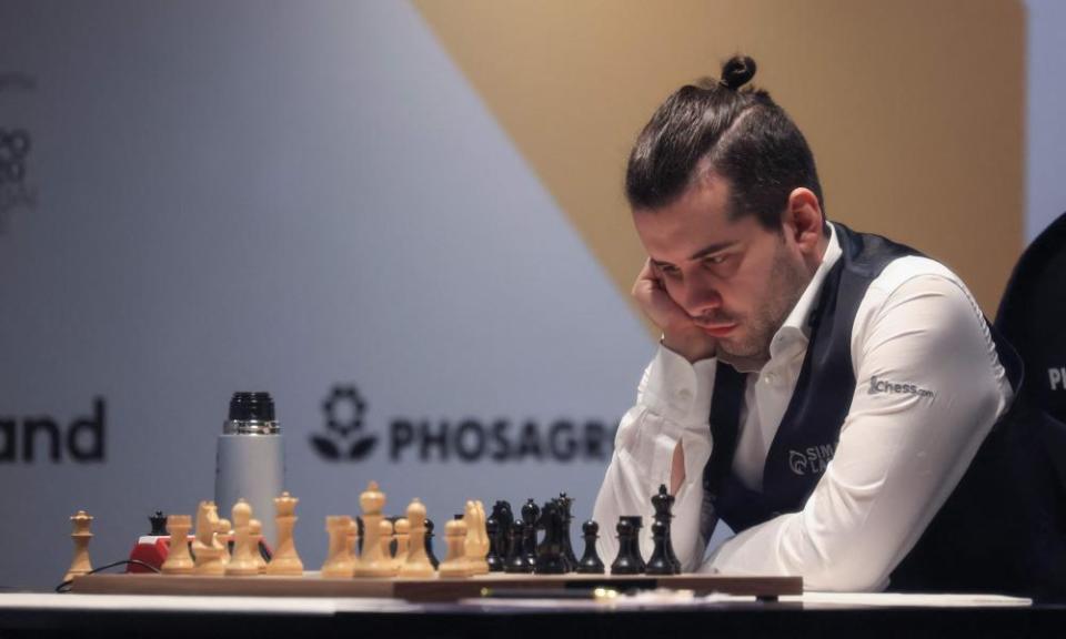 Ian Nepomniachtchi carefully considers a move