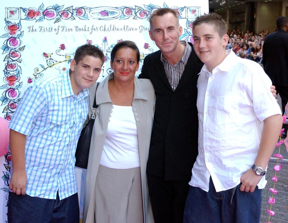 Tv chef Gary Rhodes and family attending the launch of Madonna's book for children "The English Rose".