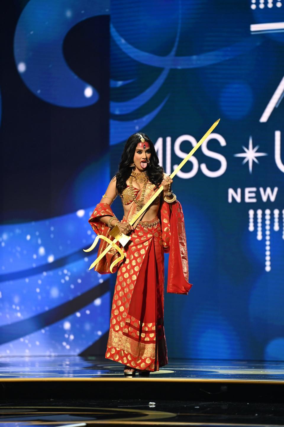 Miss Nepal in the 2023 Miss Universe Costume Contest.