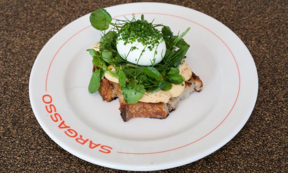 ‘Buxom whorls’: cod roe on toast.