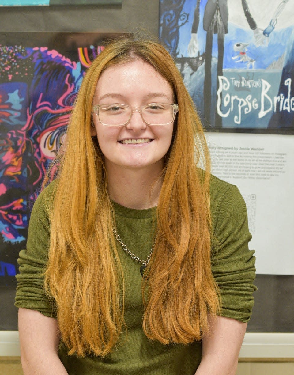 Jessie Waddell, a Port Clinton High School junior, is too young to own her own website but is already a successful commercial artist.
