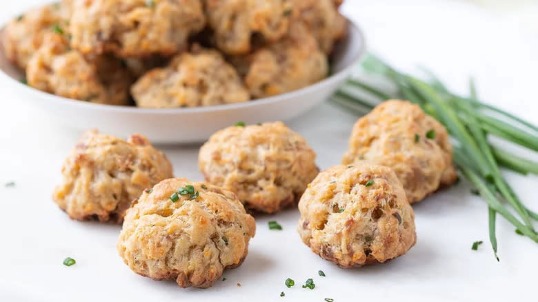 Sausage balls with chives