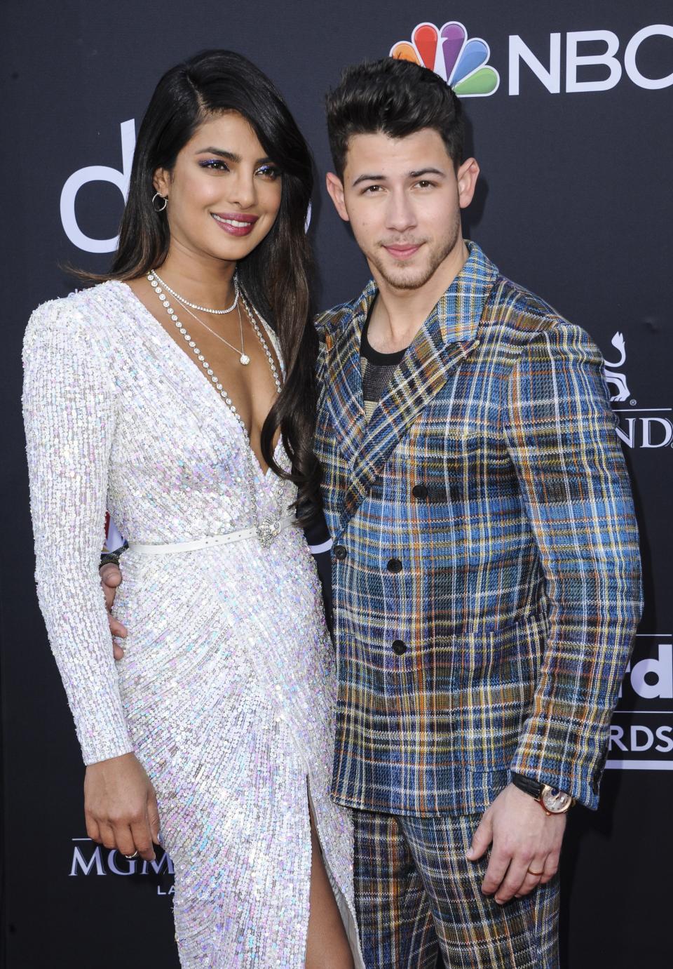 Priyanka Chopra, Nick Jonas at arrivals for 2019 Billboard Music Awards - Arrivals, MGM Grand Garden Arena, Las Vegas, NV May 1, 2019. Photo By: Elizabeth Goodenough/Everett Collection