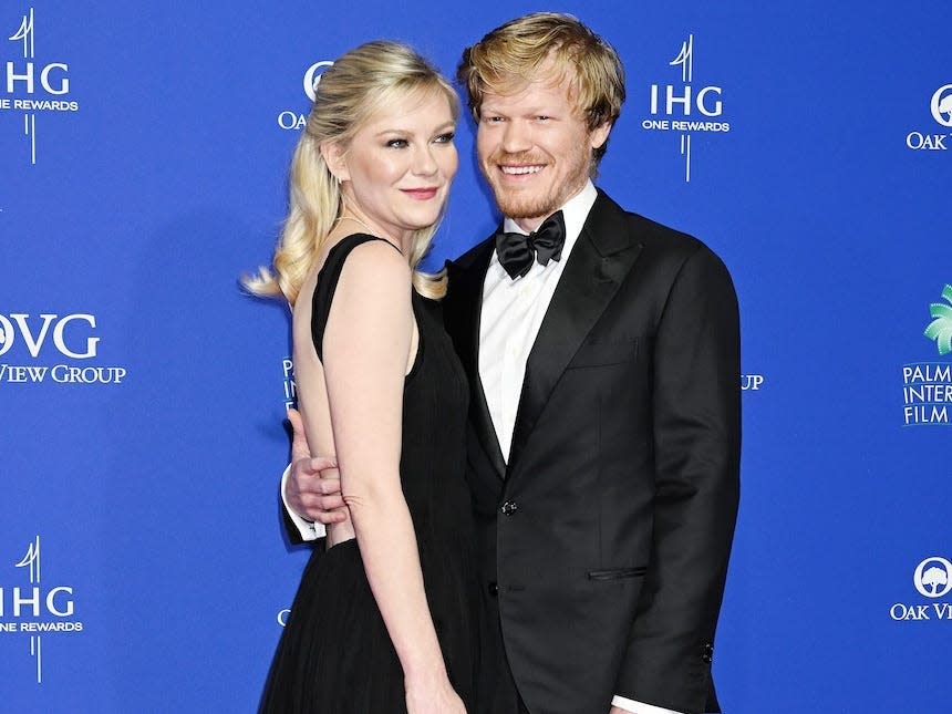 Kirsten Dunst and Jesse Plemons at the 2024 Palm Springs International Film Festival Film Awards.