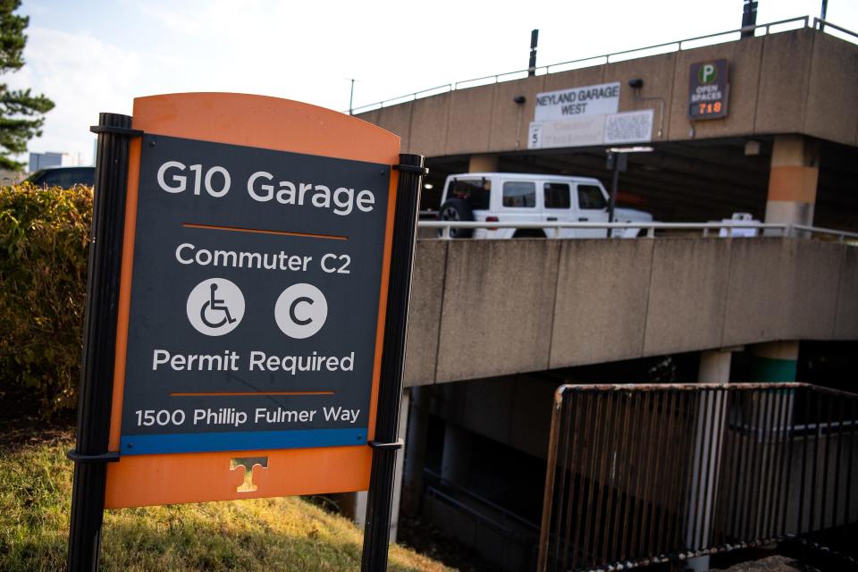 University of Tennessee at Knoxville students who commute have steep competition to find parking spaces on campus. The best strategy we found to guarantee a parking space is to hit the garages early in the morning.