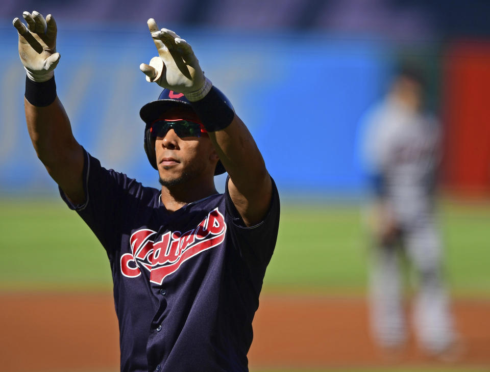 Michael Brantley’s outfield defense leaves something to be desired. (AP)