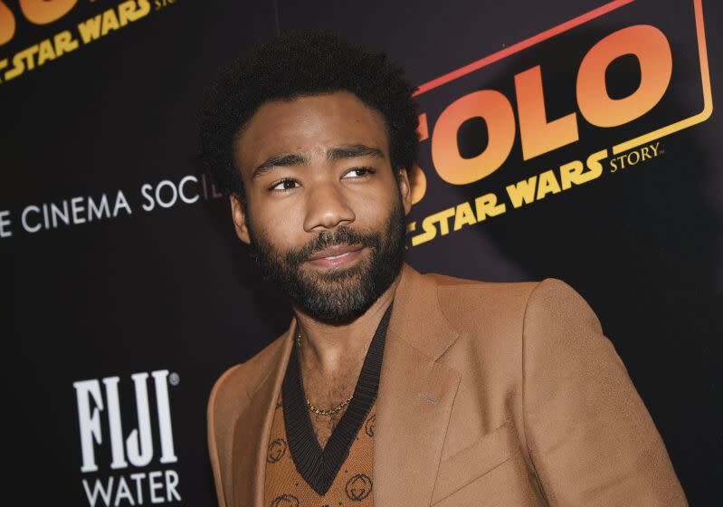 Actor Donald Glover attends a special screening of "Solo: A Star Wars Story", hosted by The Cinema Society and Nissan at the SVA Theater on Monday, May 21, 2018, in New York. (Photo by Evan Agostini/Invision/AP)