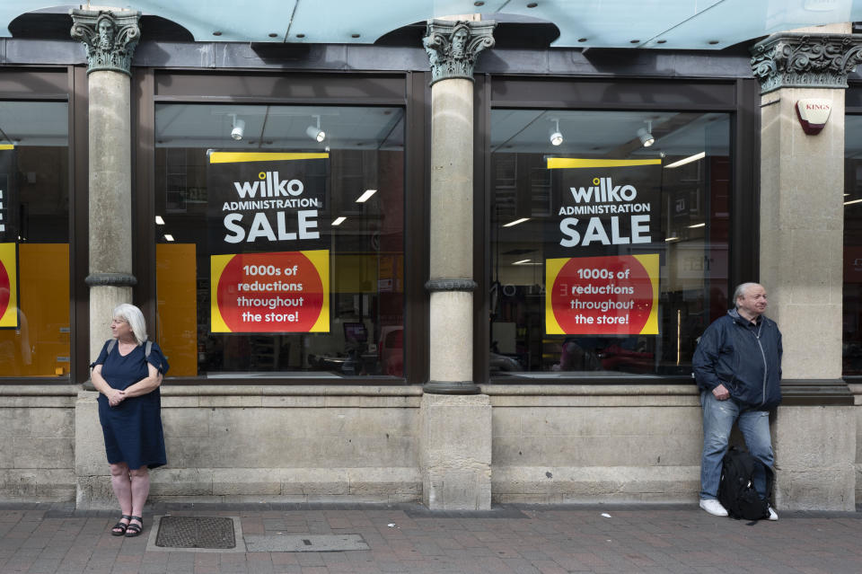 LONDON, UNITED KINGDOM - AUGUST 13: British retail chain Wilko on Thursday announced it collapsed into administration after efforts to rescue hundreds of shops and thousands of jobs failed, in London, United Kingdom on August 13, 2023. The retail chain said that it has so far been unable to find enough investment to save its 400 shops and more than 12,000 jobs. (Photo by Rasid Necati Aslim/Anadolu Agency via Getty Images)