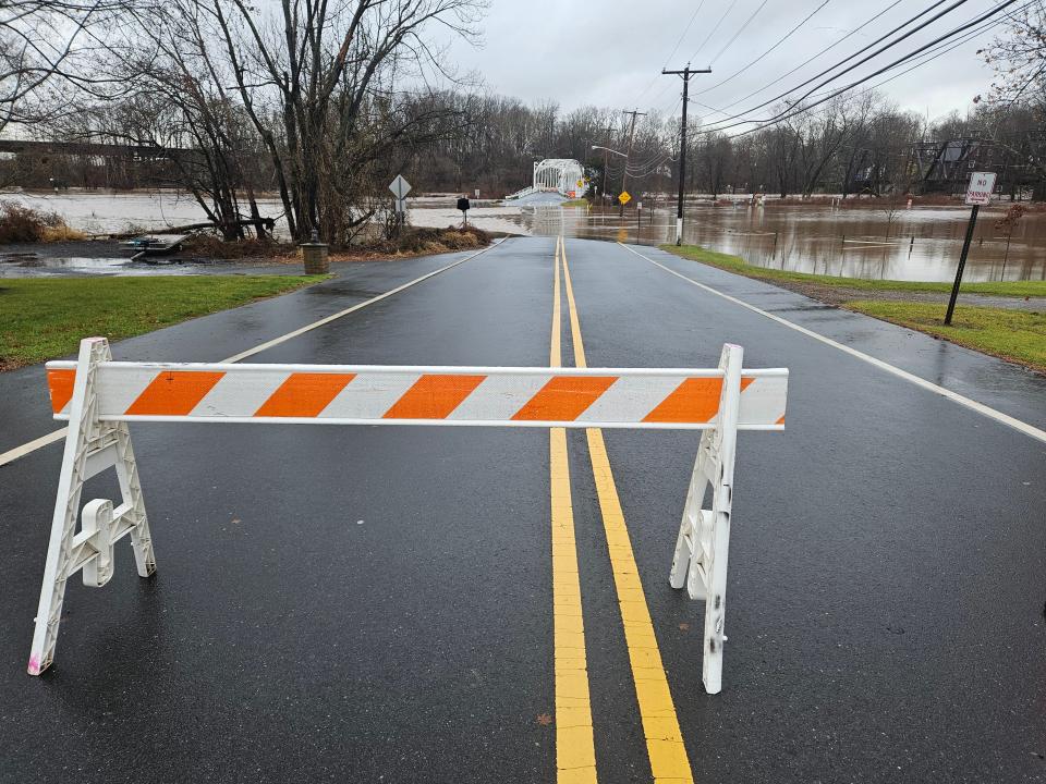 The Elm Street Bridge connecting Branchburg and Hillsborough over South Branch of Raritan River, shown Monday morning.