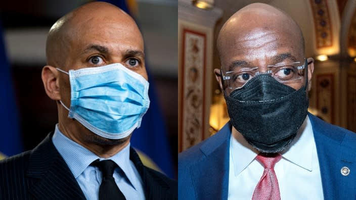 Senators Cory Booker and Raphael Warnock