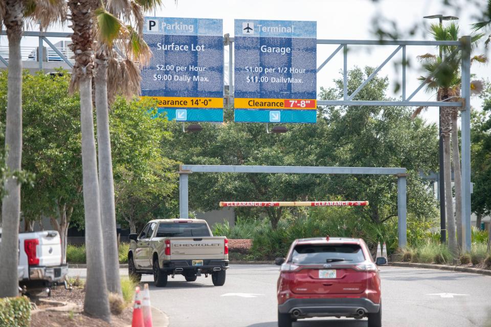 Pensacola International Airport parking lots Sunday, June 11, 2023.