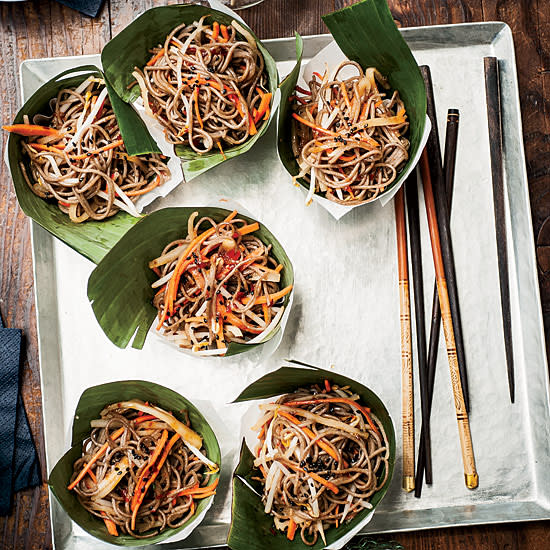 Cold Soba Salad with Dried Shiitake Dressing